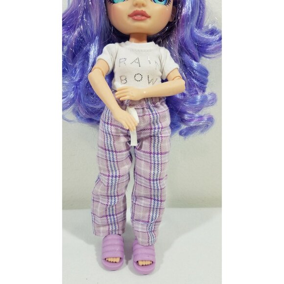 Rainbow High Jr High PJ Party Violet Purple 9" Posable Fashion Doll Original Out - Picture 3 of 9